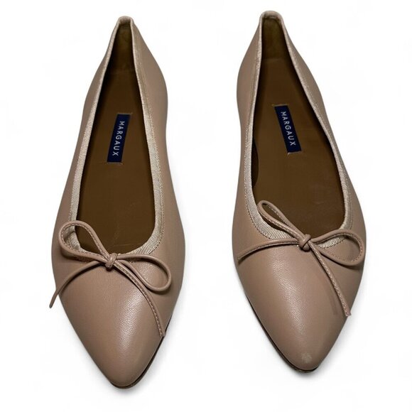 Margaux Pointed-Toe Flats sz 38.5 EU Rose Nappa - Picture 1 of 16